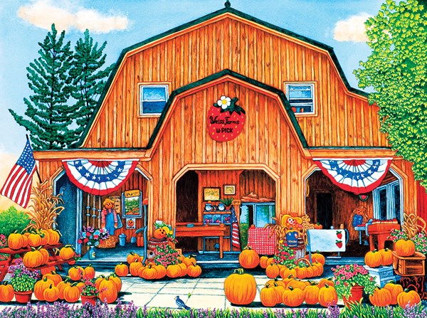 SunsOut (32710) - Thelma Winter: "Weiss Farm Pumpkins" - 500 brikker puslespil