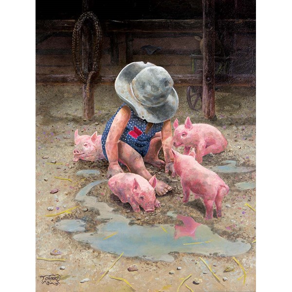 SunsOut (36067) - Don Crook: "Mud Babies" - 500 brikker puslespil