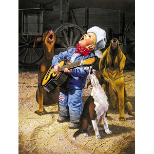 SunsOut (36059) - Don Crook: "Singing Cowboy" - 500 brikker puslespil