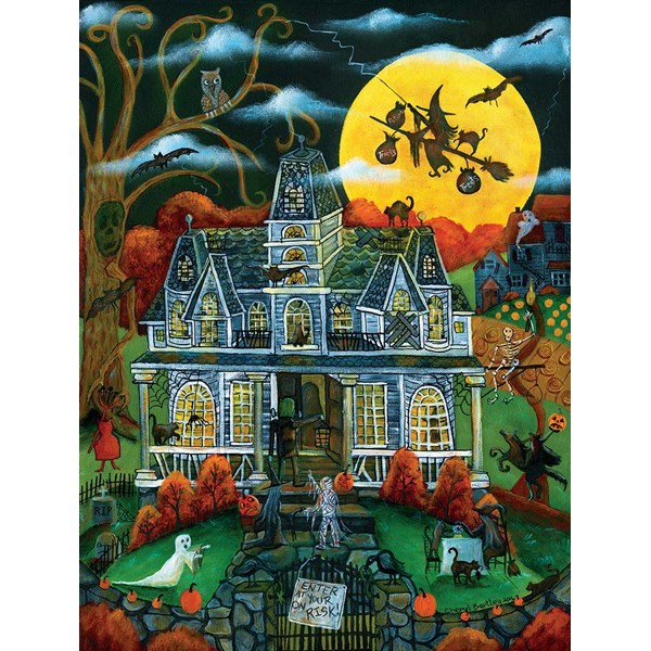 SunsOut (54782) - Cheryl Bartley: "Halloween Potions and Tricks" - 500 brikker puslespil