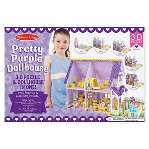 Melissa and Doug (9461) - "Pretty Purple Dollhouse" - 100 brikker puslespil