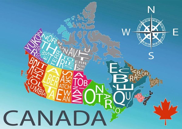 Ravensburger (19536) - "Colourful Canada (Canadian Collection Canadienne)" - 1000 brikker puslespil