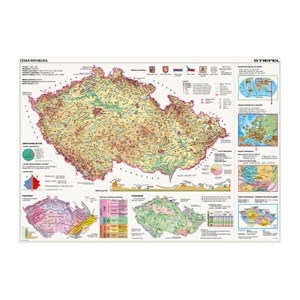 Dino (56117) - "Map of the Czech Republic" - 2000 brikker puslespil