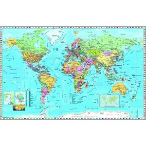 Dino (53248) - "Map of the World" - 1000 brikker puslespil