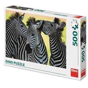 Dino (50226) - "3 Zebras" - 500 brikker puslespil