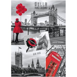 Dino (53250) - "Hello from London" - 1000 brikker puslespil