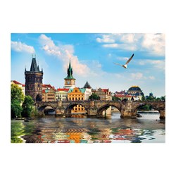 Dino (53273) - "Charles Bridge Prague" - 1000 brikker puslespil