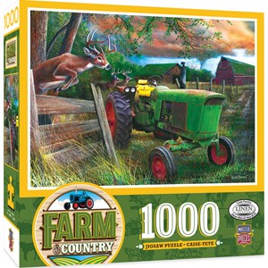 MasterPieces (71920) - "Deer Crossing" - 1000 brikker puslespil