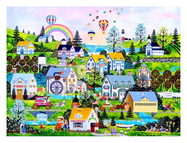 Pintoo (h2069) - Jane Wooster Scott: "Somewhere Over the Rainbow" - 1200 brikker puslespil