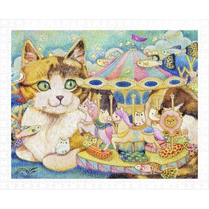 Pintoo (h2152) - Cotton Lion: "Merry-Go-Round" - 500 brikker puslespil