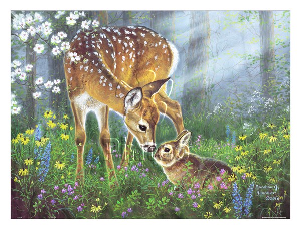 Pintoo (h2067) - Abraham Hunter: "Forest Friends" - 1200 brikker puslespil