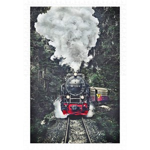 Pintoo (h2159) - "The Steam Train, Switzerland" - 600 brikker puslespil