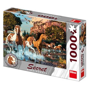 Dino (53264) - "Horses" - 1000 brikker puslespil