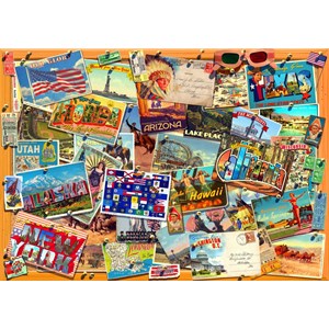 Bluebird Puzzle (70170) - Garry Walton: "Postcard (USA)" - 3000 brikker puslespil