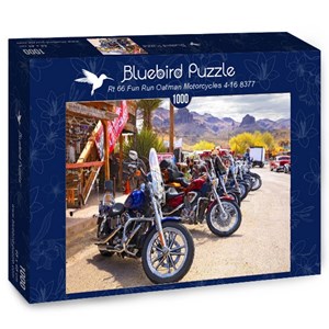 Bluebird Puzzle (70067) - "Rt 66 Fun Run Oatman Motorcycles 4-16 8377" - 1000 brikker puslespil