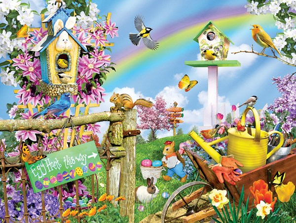 SunsOut (34878) - Lori Schory: "Spring Egg Hunt" - 500 brikker puslespil