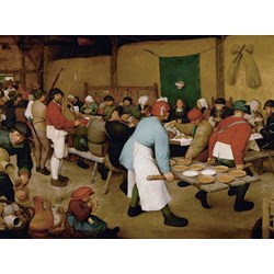 Grafika (00626) - Pieter Brueghel the Elder: "Peasant Wedding, 1567-1568" - 2000 brikker puslespil