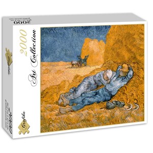 Grafika (00689) - Vincent van Gogh: "La Sieste (d'après Millet), 1890" - 2000 brikker puslespil