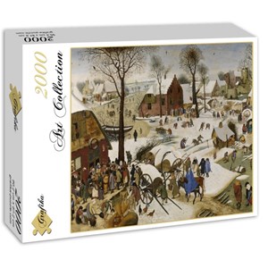 Grafika (00695) - Pieter Brueghel the Elder: "Numbering at Bethlehem" - 2000 brikker puslespil