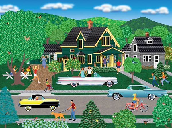 SunsOut (22636) - Mark Frost: "Nellie's New Car" - 1000 brikker puslespil