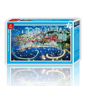 Pintoo (h1661) - "San Francisco" - 1000 brikker puslespil