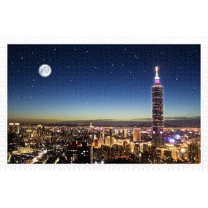 Pintoo (h1719) - "Taipei Skyline" - 1000 brikker puslespil