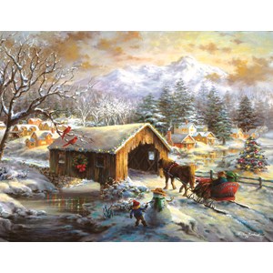 SunsOut (19319) - Nicky Boehme: "Over the Covered Bridge" - 1000 brikker puslespil