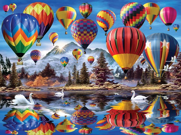 SunsOut (54936) - Howard Robinson: "Hot Air Balloons" - 1000 brikker puslespil