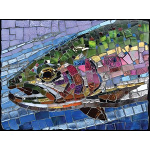 SunsOut (70711) - Cynthie Fisher: "Stained Glass Rainbow Trout" - 1000 brikker puslespil