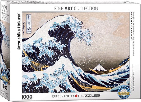 Eurographics (6000-1545) - Hokusai: "Kanagawa Bølgen" - 1000 brikker puslespil