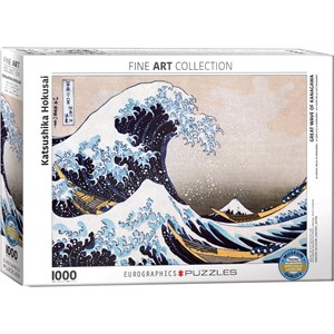 Eurographics (6000-1545) - Hokusai: "Kanagawa Bølgen" - 1000 brikker puslespil