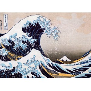 Eurographics (6000-1545) - Hokusai: "Kanagawa Bølgen" - 1000 brikker puslespil