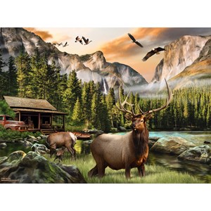 SunsOut (49004) - Nigel Hemming: "Elk Country" - 1000 brikker puslespil