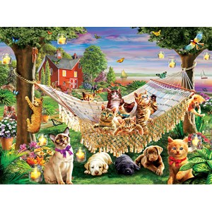 SunsOut (51830) - "Kittens Puppies and Butterflies" - 500 brikker puslespil