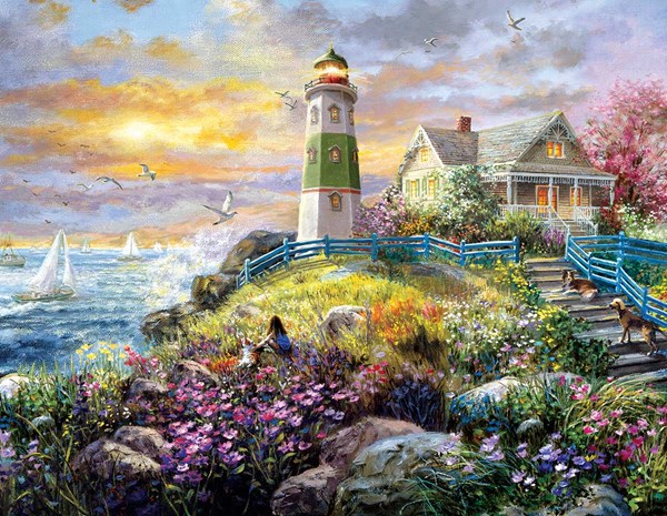 SunsOut (19309) - Nicky Boehme: "A Lighthouse Memory" - 1000 brikker puslespil