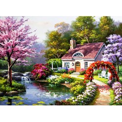 Anatolian (4556) - Sung Kim: "Spring Cottage In Full Bloom" - 1500 brikker puslespil