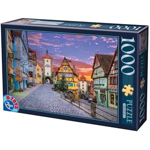 D-Toys (74737) - "Rothenburg, Germany" - 1000 brikker puslespil