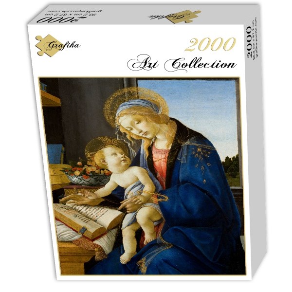 Grafika (01284) - Sandro Botticelli: "The Madonna of the Book, 1480" - 2000 brikker puslespil
