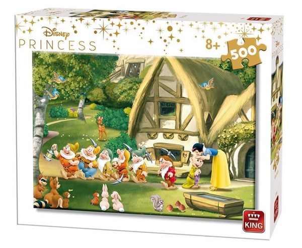 King International (55916) - "Disney Princess, Snow White and the 7 Dwarfs" - 500 brikker puslespil