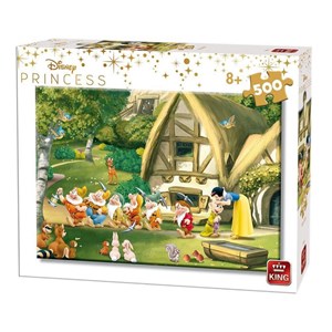 King International (55916) - "Disney Princess, Snow White and the 7 Dwarfs" - 500 brikker puslespil