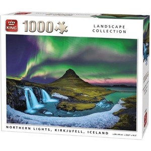 King International (55938) - "Northern Lights, Kirkjufell, Iceland" - 1000 brikker puslespil