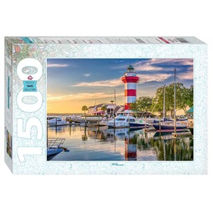 Step Puzzle (83063) - "Harbour Town Lighthouse, South Carolina" - 1500 brikker puslespil
