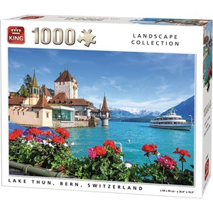 King International (55941) - "Lake Thun, Bern, Switzerland" - 1000 brikker puslespil