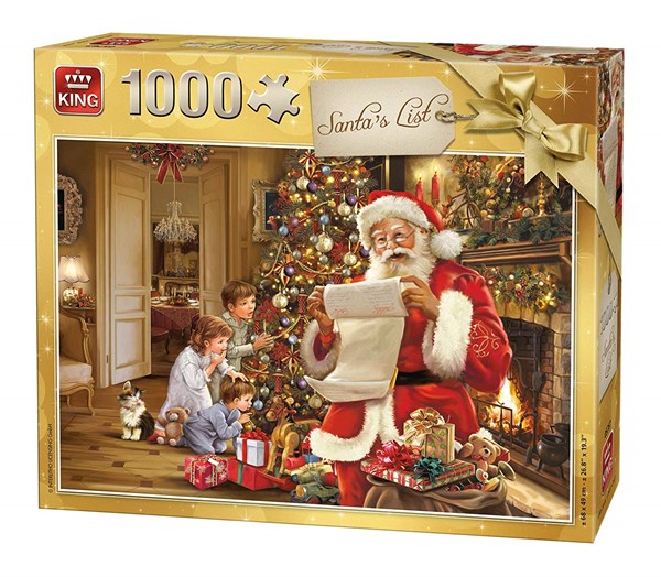 King International (05767) - "Christmas Santa List" - 1000 brikker puslespil