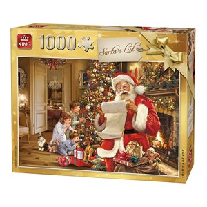 King International (05767) - "Christmas Santa List" - 1000 brikker puslespil