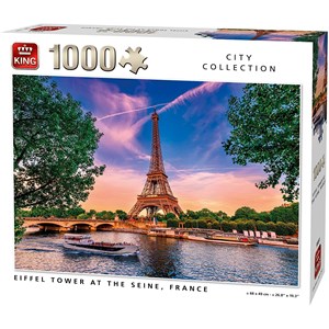 King International (55851) - "Eiffel Tower at The Seine" - 1000 brikker puslespil