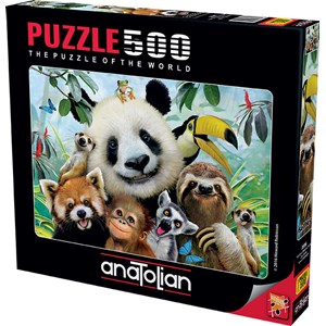 Anatolian (3596) - "Zoo selfie med dyr" - 500 brikker puslespil
