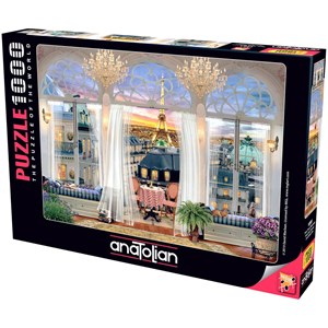 Anatolian (1091) - "Tagterrasse ved eiffel tårnet i Paris" - 1000 brikker puslespil