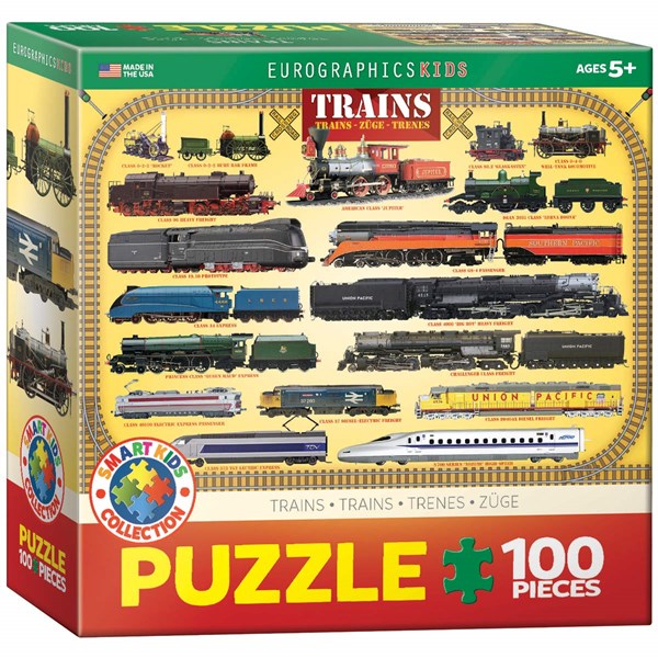 Eurographics (6100-0090) - "Trains" - 100 brikker puslespil
