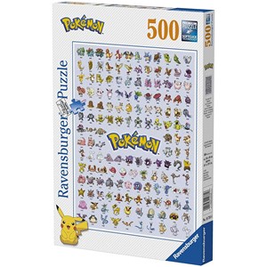 Ravensburger (14781) - "Pokémon, Pokédex First Generation" - 500 brikker puslespil